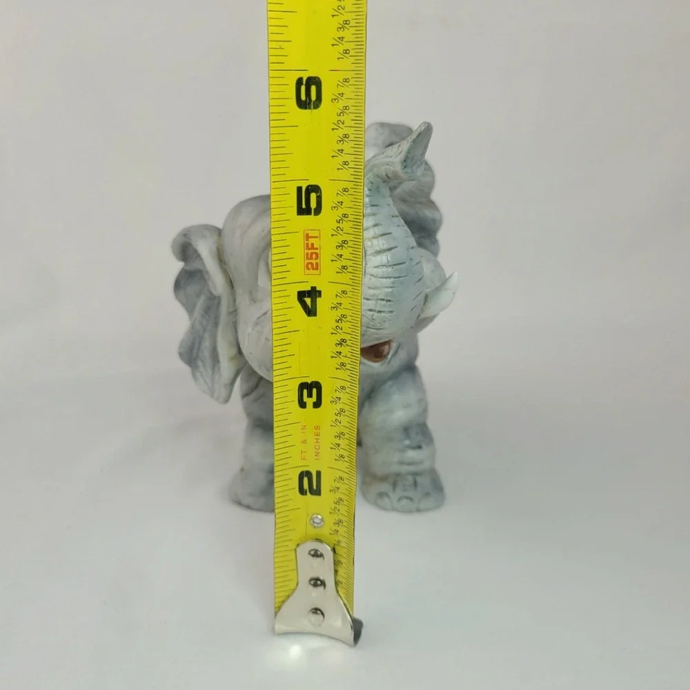 Vintage Andrea by Sadek Gray Ceramic Baby Elephant Figurine